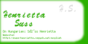 henrietta suss business card